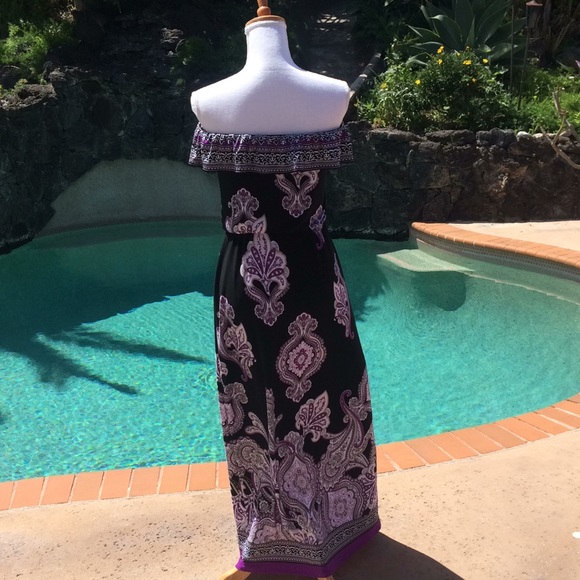 NWT WHBM strapless,maxi dress, size 6, stunning! - Picture 2 of 6